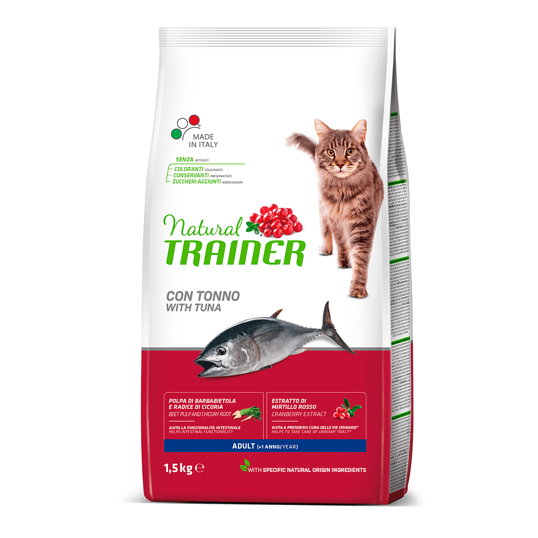 Natural Trainer Adult con Tonno 1,5kg - Crocchette Gatti Natural Trainer Adult con Tonno 1,5kg - Crocchette Gatti
